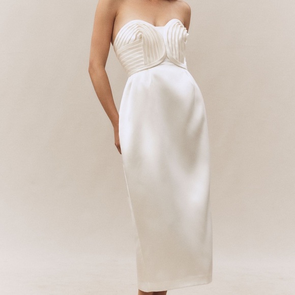BHLDN Strapless White Dress
